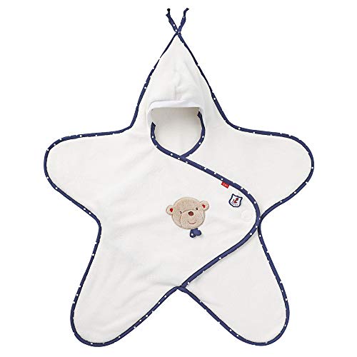 Fehn 078664 Einschlagdecke Teddy - Kuschelige Babydecke mit Klettverschluss für Kinderwagen, Babytrage, Autositz, Babybett, für Babys von 0-6 Monaten