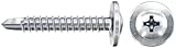fischer Profilverbinderschraube 4,2 x 13 mit Bohrspitze, Halbrundkopf, Vollgewinde und Kreuzschlitz PH, blauverzinkt, für die Verbindung von Metallprofilen im Trockenbau, 1000 Stk