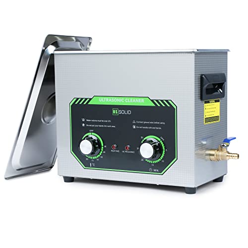 U.S. Solid Ultraschallreiniger, 40 kHz Edelstahl Ultraschall-Reinigungsmaschine mit digitalem Timer und Heizung für Industrie und Schmuck, 80 °C, FCC, CE, RoHS (6L)