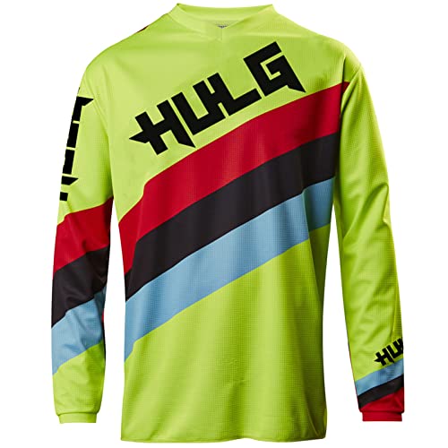 Radfahren Jersey Herren Mountainbike Motocross Jersey Langarm MTB T-Shirt,Shirt Downhill Fahrrad Jersey Schnelltrocknend (Color-07,XL)