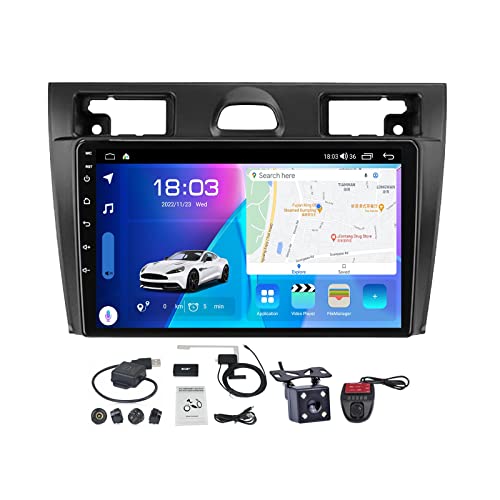 Android 11 Autoradio 2 DIN mit Bluetooth Freisprecheinrichtung für Ford Fiesta Mk 5 Mk5 2002-2008 mit Carplay Android Auto DSP, 9 Zoll Touchscreen FM AM RDS DAB+ Radio/Rückfahrkamera ( Size : M500S )