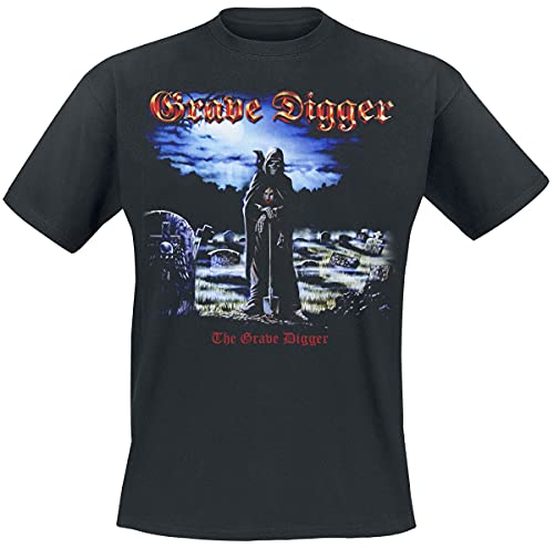 Grave Digger The Männer T-Shirt schwarz L 100% Baumwolle Band-Merch, Bands