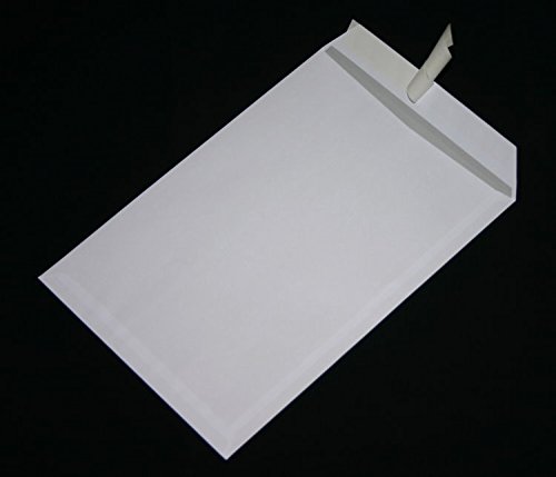 500 Stück Versandtaschen Briefumschläge C4 A4 weiß haftklebend ohne Fenster 229x324 mm HK