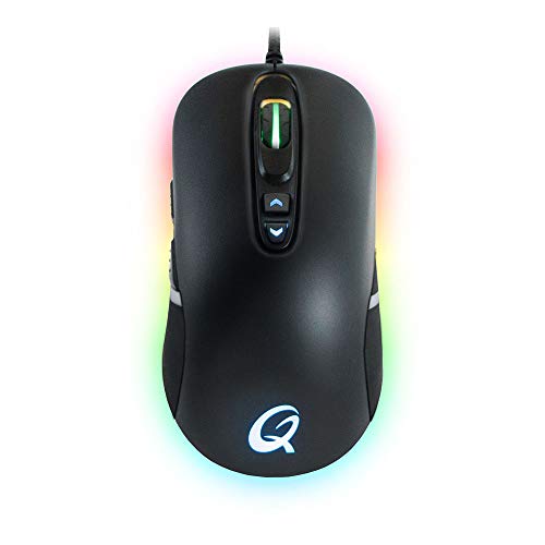 Qpad DX-30 Pro Gaming Maus, Optical Mouse, bis zu 2.800 DPI, LED Beleuchtung, Schwarz