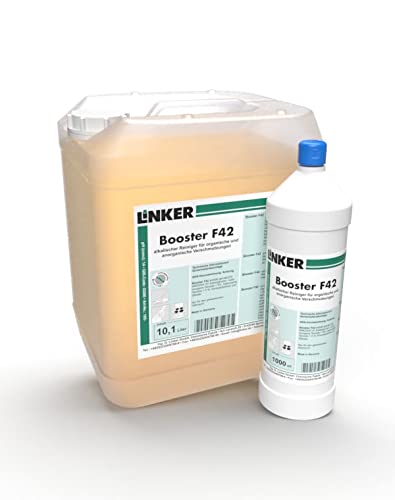 Linker Chemie Booster F42 Schonreiniger 10,1 Liter Kanister - für die Entfernung von organischen und anorganischen Verschmutzungen | Reiniger | Hygiene | Reinigungsmittel | Reinigungschemie |