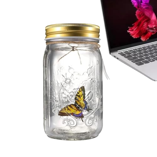 Schmetterlings-Auffangglas, Batteriebetriebener Animierter Schmetterling In Einem Einmachglas, Einfach Zu Verwendende Romantische Schmetterlingskollektion Für Zuhause, Desktop