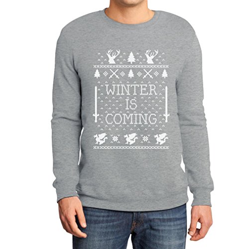 Winter is Coming Pullover Grau Medium Sweatshirt - Motiv für Weihnachten