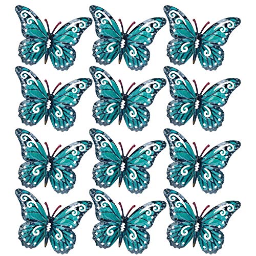 AB Tools Kleine Metall-Schmetterlinge, Blau, 12 Stück