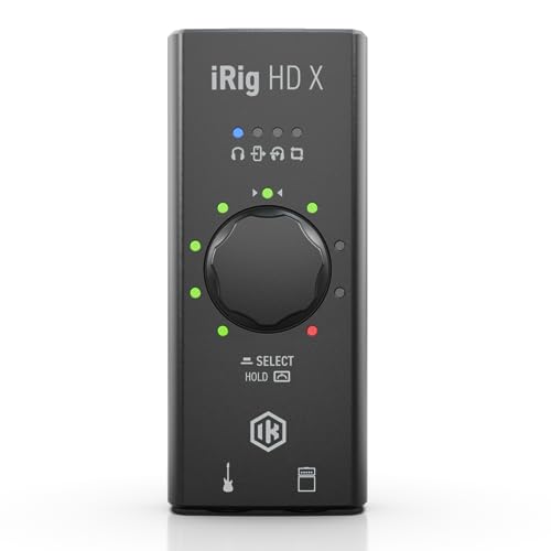 iRig HD X Gitarre Audio Interface für iPhone, iPad, Mac, iOS und PC mit USB-C, Lightning und USB Kabel und 24-Bit, 96kHz Musikaufnahme