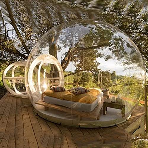 Aufblasbares Blasen-Campingzelt, transparentes aufblasbares Raumzelt mit einzelner Tunnelkuppel für Gartenhotel mit Gebläse (5m)