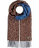 FRAAS Cashmink-Schal im Animal-Style - 35 x 200 cm - Made in Germany für Damen Royal Blue