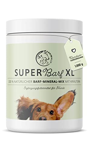 Annimally Barf Zusatz Pulver für Hunde 1 kg, Barf Complete Vitamine & Mineralien Mix für die optimale Nährstoffversorgung - Hund Mineralstoffe Futterzusatz mit Gemüse, Obst und Vitaminen