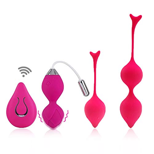 SWEET CARROT Liebeskugeln Bulletvibratoren mit Fernbedienung beckenbodentrainer，Perfekt für Frauen zum Beckenbodentraining,3 Set Kegel Ball-100% medizinisches Silikon