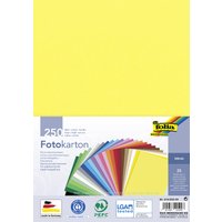 folia 614/250 09 - Fotokarton Mix DIN A4, 300 g/qm, 250 Blatt, sortiert in 25 verschiedenen Farben - zum Basteln und kreativen Gestalten von Karten, Fensterbildern und für Scrapbooking