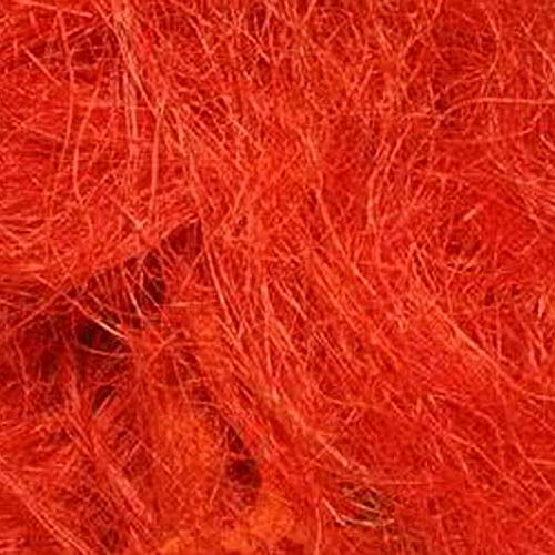 Füllmaterial für Geschenke – Sisal Watte/Wolle/Fasern – Flachshaar/Feenhaar Dekoration (Orange, 1000 Gramm)