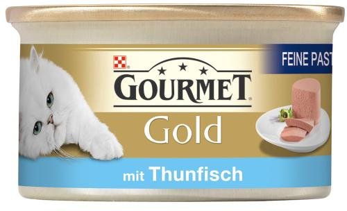 Purina Gourmet Gold Feine Pastete Thunfisch, 24er Pack (24 x 85 g)