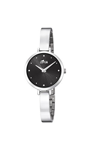 Lotus Watches Damen Datum klassisch Quarz Uhr mit Edelstahl Armband 18545/2