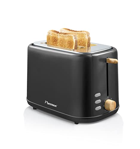 Bestron ATO850BW Toaster, Kunststoff/Metall