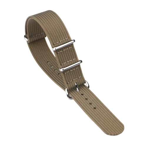 SpaRcz Uhrenarmband, geripptes Armband, Nylon, Ersatzstoff, Armbandzubehör für Militär, 20-22mm, Blond, 20mm