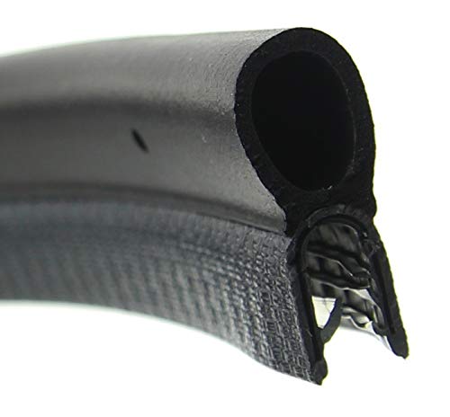 DO14 Dichtungsprofil von SMI-Kantenschutzprofi - Klemmprofil aus Weich-PVC - Klemmbereich 4-6 mm – Dichtschlauch obenliegend aus EPDM Moosgummi - einfache Montage, selbstklemmend ohne Kleber (3 m)