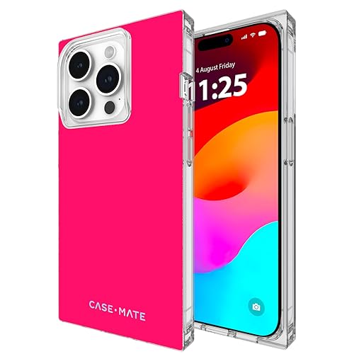 Case-Mate BLOX iPhone 15 Pro Hülle – Neon Wassermelone [3,6 m Fallschutz] [Kompatibel mit MagSafe] Magnetische Abdeckung mit quadratischen Kanten für iPhone 15 Pro 6,1 Zoll, Kratzfest, stoßdämpfend,