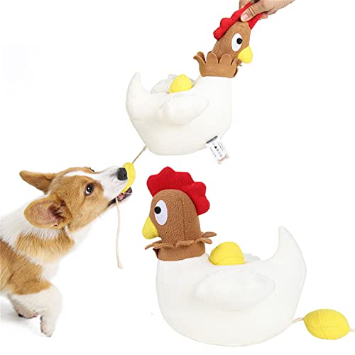 DaBoJinGo Snuffle Crinkle Toy,Hühner Legen Eier Formtrainingsquietschen für Hundespielzeug,Stressabbau Interaktives Hundespielzeug Futterspiel zum Schnüffeln,Mental stimulierendes Spielzeug für Hunde