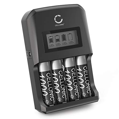 subtel® Ersatzakku AA NiMH Batterie 2600mAh (x4) für Pentax X-5 K100D K-m K110D Optio M20 Optio E10 Optio 60, 4X 2600mAh + Ladegerät Akku Batterie