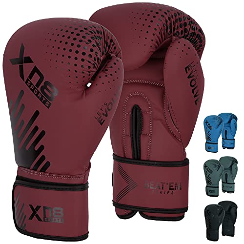 XN8 Boxhandschuhe Muay Thai Training Punchinghandschuhe für Männer und Frauen Kickboxen Sparring Kampfsport Fitness MMA Boxsack Sandsack Boxing Gloves