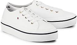 TOMMY HILFIGER, Corporate Flatform in weiß, Sneaker für Damen 2