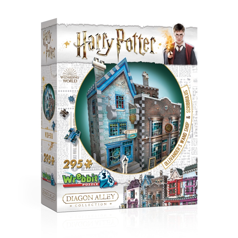 Wrebbit 3D 3D Puzzle - Harry Potter (TM) - Ollivander's Wand Shop & Scribbulus 295 Teile Puzzle Wrebbit-3D-0508
