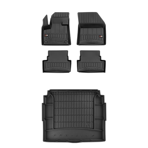 FROGUM ProLine 3D EIN Satz Gummimatten Exklusiven Auto Fußmatten und Kofferraumwanne Kofferraummatte für Opel Grandland X ab 2017 | Die höchsten Kanten