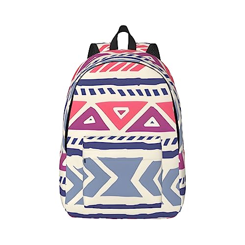 Plain Geometric Floral Pattern Canvas Large Capacity Duffel Bag with Adjustable Shoulder Straps for School Outdoor Sports, Schwarz , S