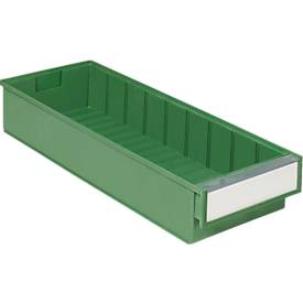 Schubladenbox TRESTON BiOX 5020, 5,3 l, temperatur- & chemiebeständig, Etikett & Schutzschild, B 186 x T 500 x T 82 mm, klimaneutraler Biokunststoff, grün