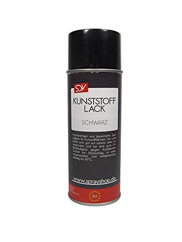 SDV Chemie Kunststofflack Spray schwarz matt 6x 400ml Stoßstangenlack Kunststoff Farbe