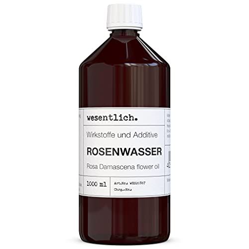 Rosenwasser 1000ml - zur Herstellung von Kosmetikprodukten - von wesentlich.