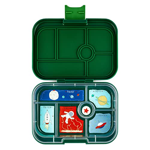 yumbox Original M Lunchbox - Brotdose 6 Fächer, mittelgroß | Bento Box für Kindergarten Kinder, Schule, Erwachsene (Explore Green)