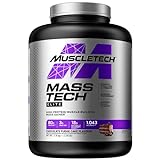MuscleTech MassTech Elite Proteinpulver, Baut Muskelgröße Und -Stärke Auf, Molkenisola Massenproteinpulver Mit 3 g Kreatin, 80 g Protein, 18 g BCAA, 14 Portionen, 3,2 kg