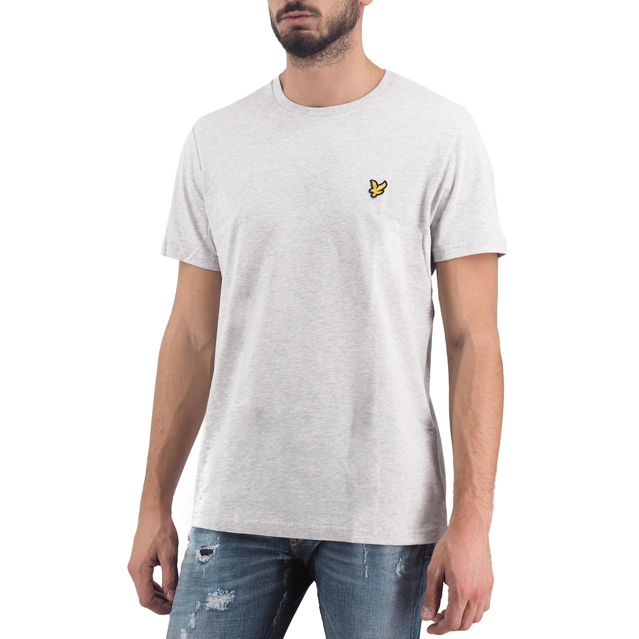 Lyle & Scott T-Shirt Herren | mit Rundhals-Ausschnitt und kurzen Ärmeln | mit goldenem Adler-Logo auf der Brust | XS - XXL