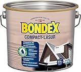 Bondex Compact Lasur WEISS 2,5 L für 32,5 m² | Wasserbasierte Holzlasur | Intensiver Wetter- und UV-Schutz | 2 in1 Aqua + Komfort Technologie | Streichen ohne Grundierung | Seidenmatt | Geruchsarm