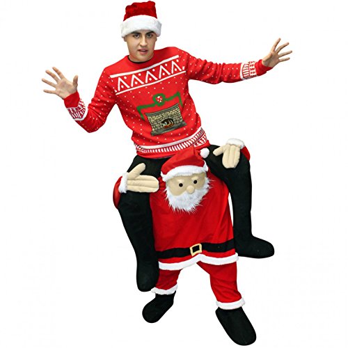 Morph Neu Huckepack Tragen Witzig Kostüm Unisex - Santa "Mit selbst füllen Beine"