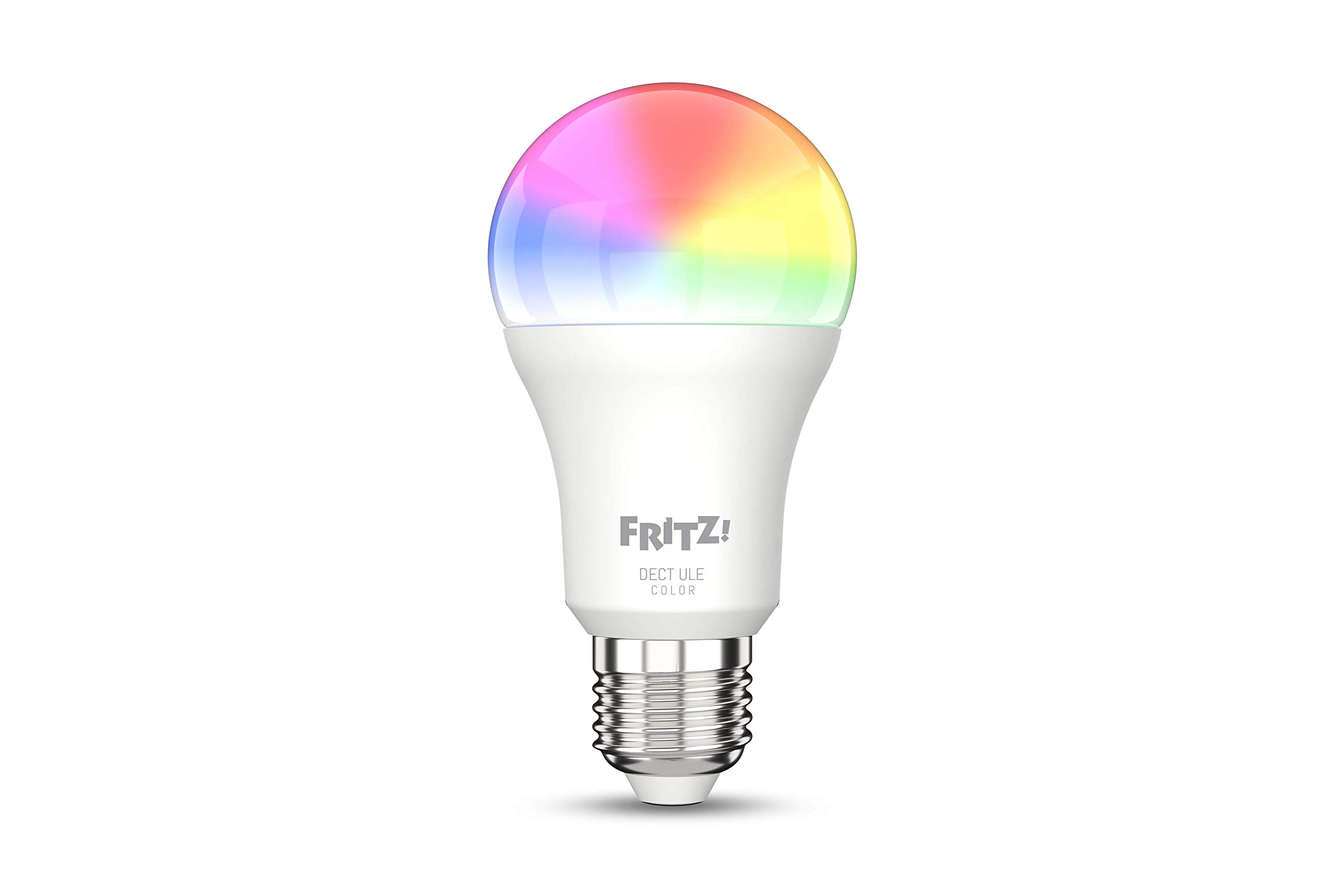 AVM FRITZ!DECT 500 (smarte LED-Lampe E27 für farbiges und weißes Licht, dimmbar, 2700K, 9W, 806 Lumen) [Energieklasse F]