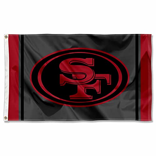 WinCraft San Francisco 49ers Blackout Sideline Flag Outdoor Indoor 90 x 150 cm Banner