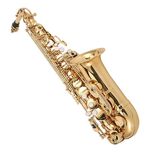 Eb Alto Sax, Musikinstrumentenausrüstung für Saxophon-Enthusiasten.(Golden)