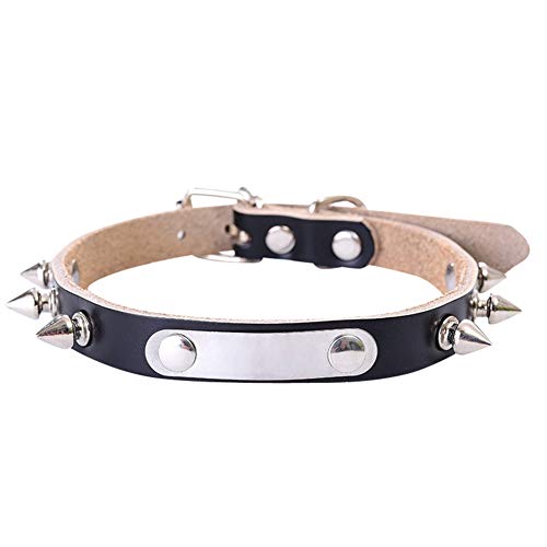GUOCU 10 Stücke verstellbares Nylon-Hundehalsband mit weicher Polsterung für Welpenhunde,Schwarz (10 Stücke),XL