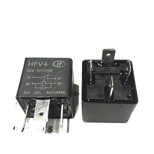 AUTO 24V Relais HFV4 024-1H1SGR HFV4 024 1H1SGR HFV4-024-1H1SGR HFV40241H1SGR 24VDC DC24V 24V 20A 4PIN (Size : 5PCS)