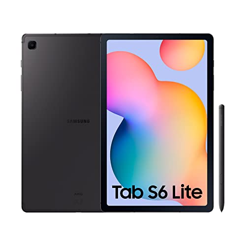 Samsung Galaxy Tab S6 Lite Tablet 10,4 Zoll (Qualcomm Snapdragon 720G, 4GB RAM, 128GB Speicher, LTE, Android 12) Grau - spanische Version