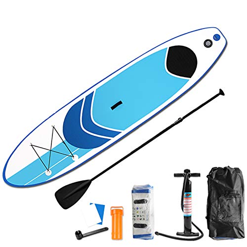 Froadp Surfboards Set SUP Boards Aufblasbare Boards für Stand-Up Paddling Paddelbrett inkl. Paddel Sicherungsleine und Action Pump 305cm Belastbarkeit 120KG(Blau)