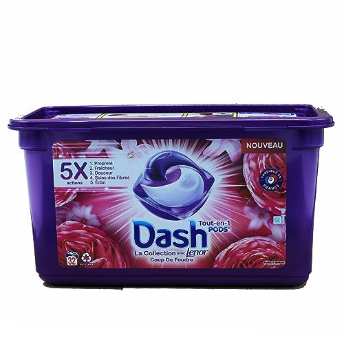 Dash Waschmittel-Pods 32 WL All in 1 Love at First Sight, Beeren & Blumen Duft