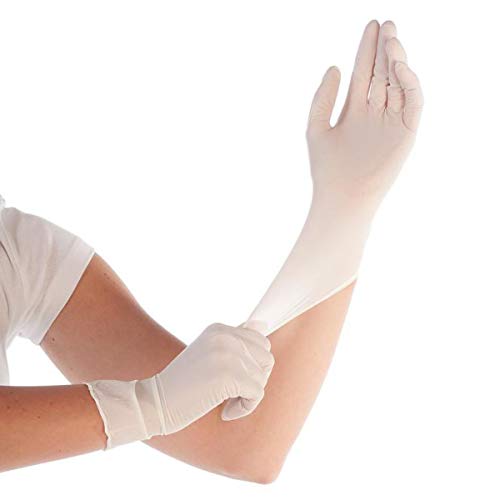 Einweg-Nitril-Handschuh, Einmalhandschuhe, Medizinische-Untersuchungshandschuhe, puderfrei, blau, weiß, 10 x 100 Stück, Farbe:weiß, Größe:XL