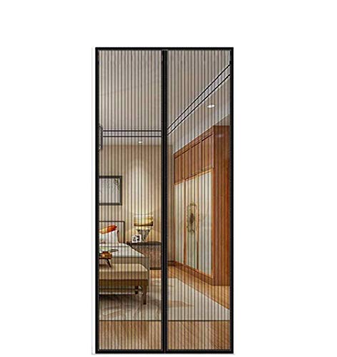 FENG Balkon fliegengitter 90x185cm, Tür Insektenschutz, Automatisch Verschließen, Luft kann frei strömen, Für Balkontür und Terrasentür - Schwarz